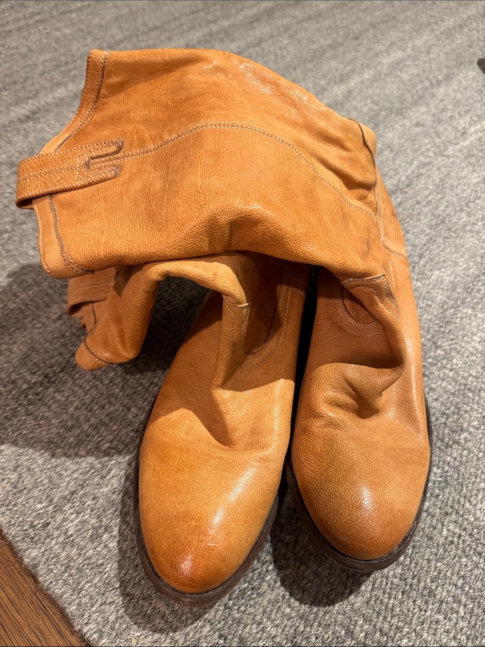 Frye Tan Leather Western Boots - Picture 4 of 5